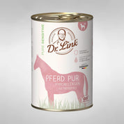 Lata de comida cocinada para perro de carne de caballo
