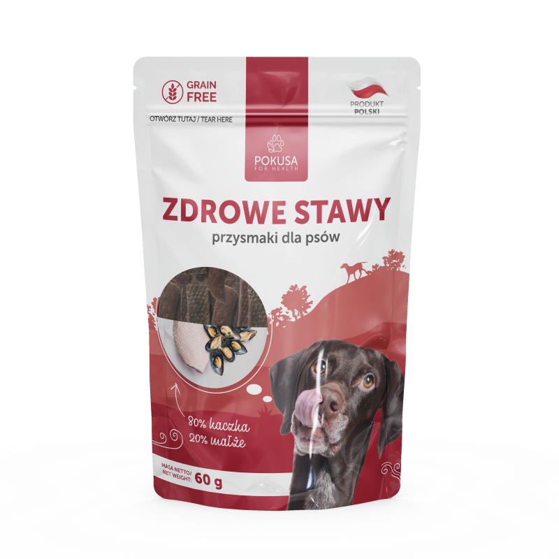 Snack para perro de pato y mejillón de labio verde para refuerzo de articulaciones