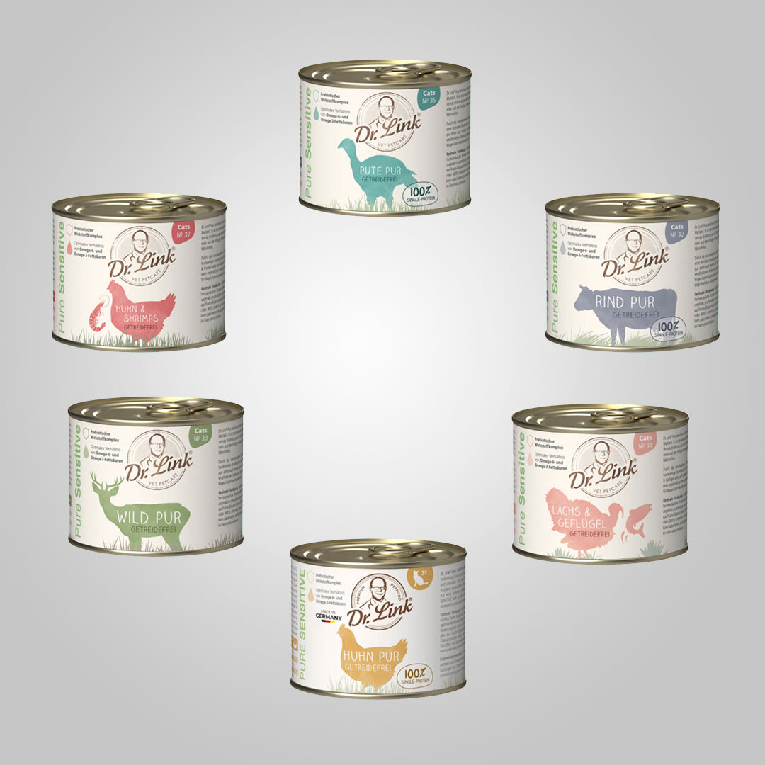 Pack de latas de comida húmeda natural para gato