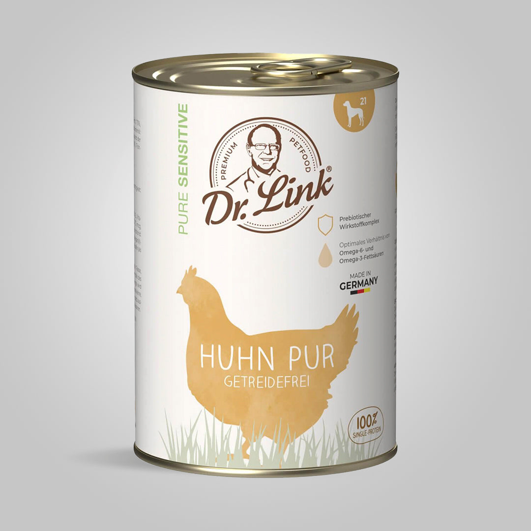 Latas de comida húmeda natural para perro
