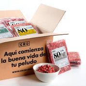 Ultra cru box oferta menús de dieta barf para perro