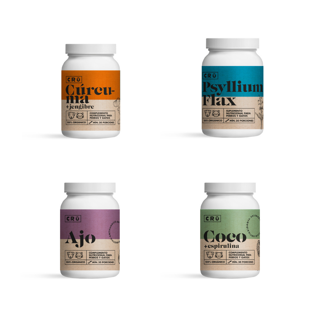 Pack de suplementos nutricionales para perros y gatos