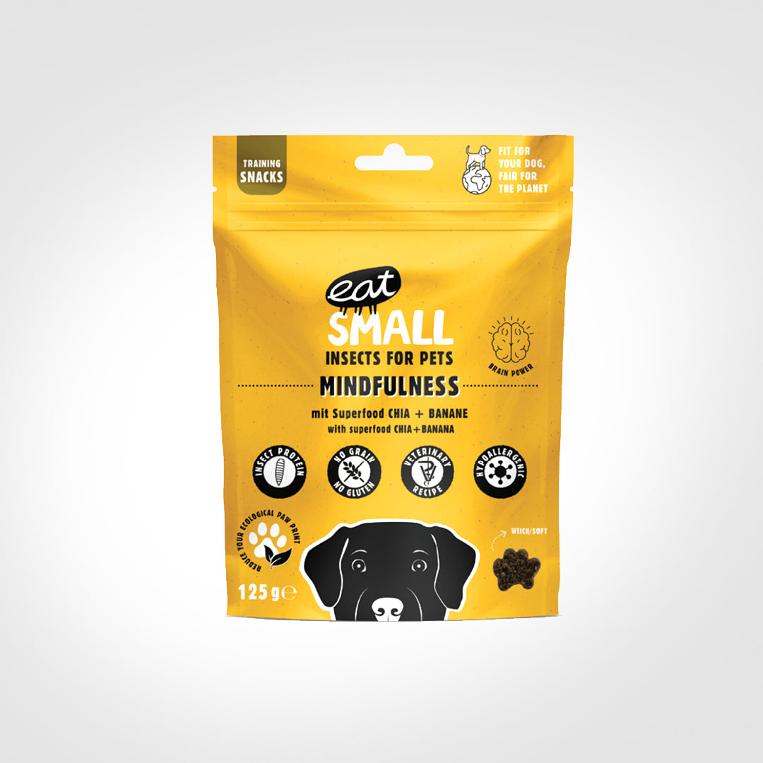 Snack de proteína de insecto para la concentración de perro