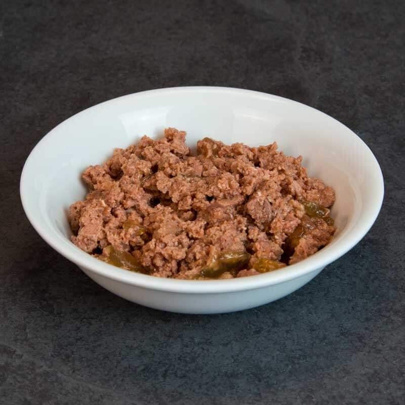 Lata de comida húmeda para gato de carne de aves de corral y salmón natural