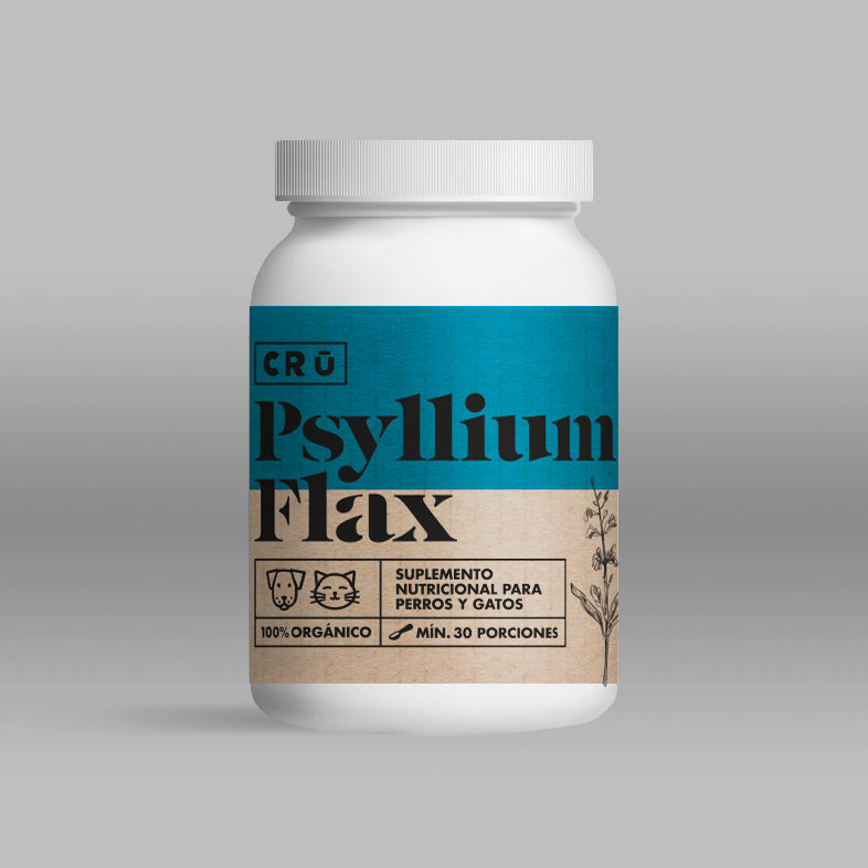 Psyllium flax suplemento de fibra para perro y gato