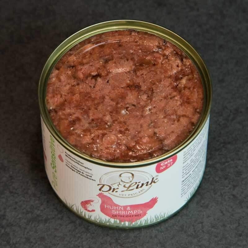 Comprar lata de comida húmeda para gato de pollo y camarones