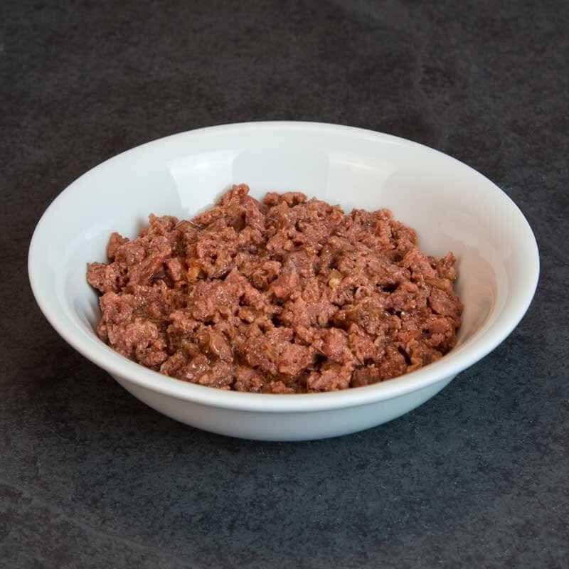 Lata de comida húmeda natural de pollo y camarones para gato