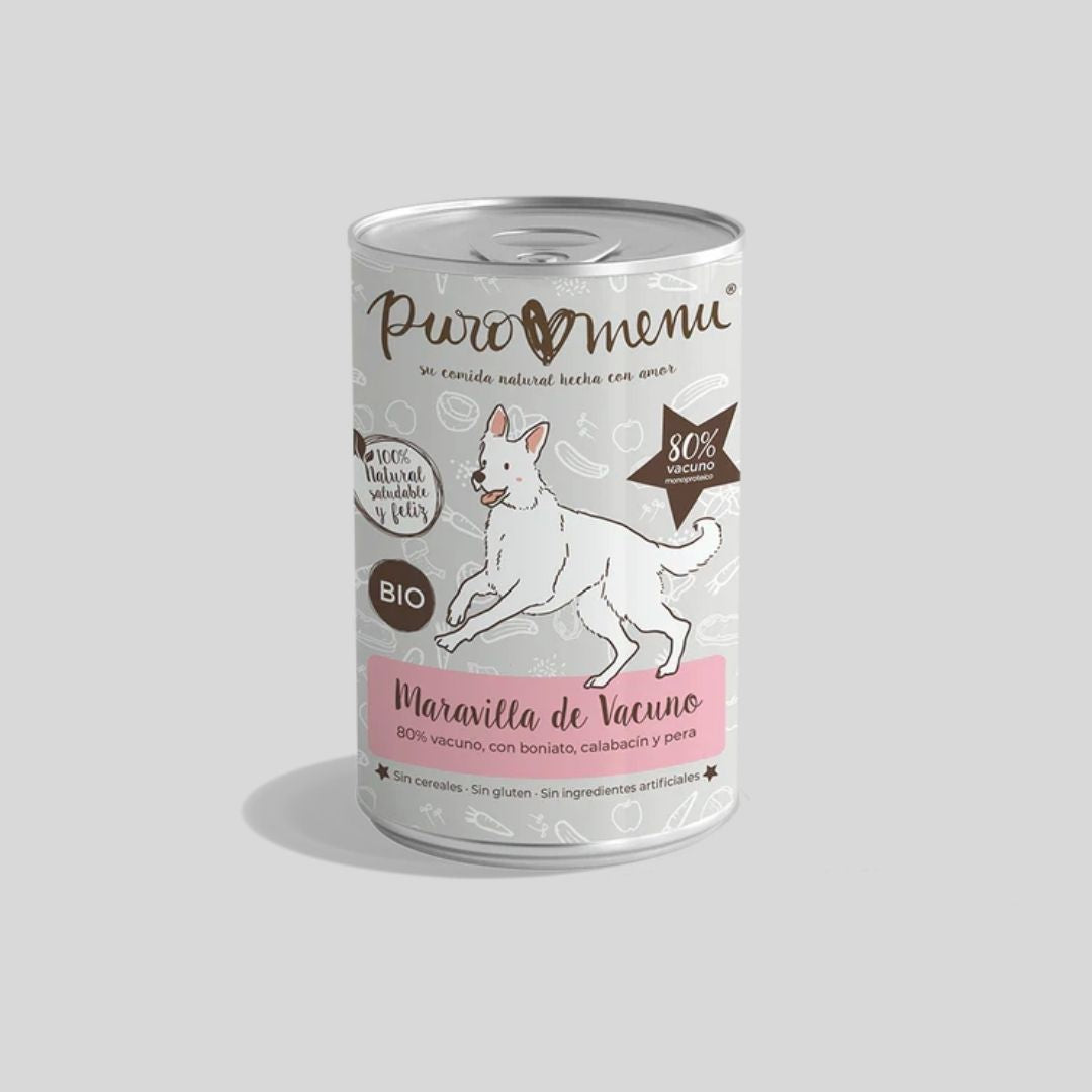 Lata de Comida Cocinada para perro - Ternera 100% natural