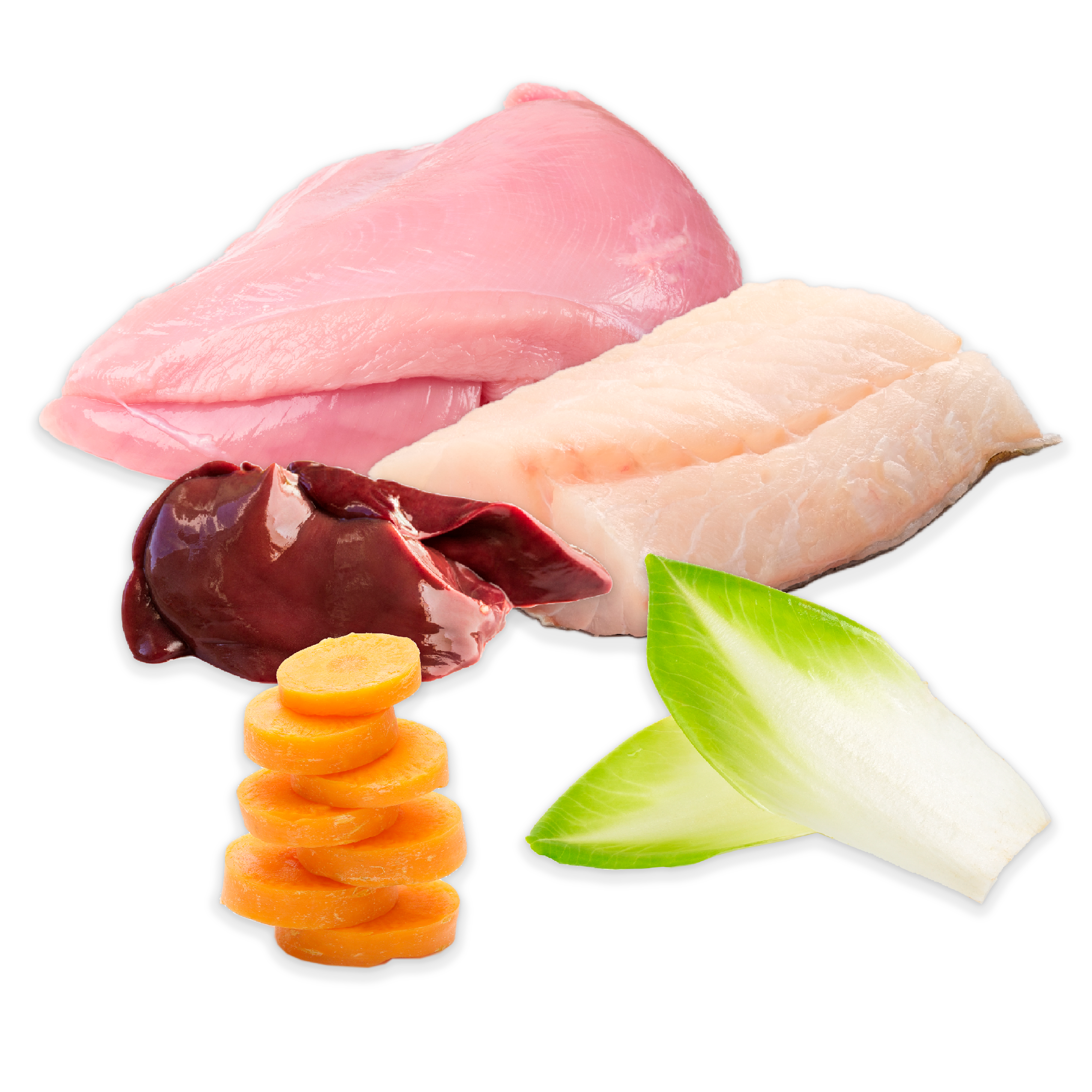 Menú BARF Bacalao y Pavo para perro - Medallones 800 g