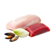 Menú Cocinado de Pavo y Atún para gato – 200 g