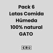 Pack de 6 latas de Comida Húmeda 100% natural para gato