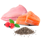 Sobre de Comida Cocinada BIO para gato - Pavo y Salmón 100% natural